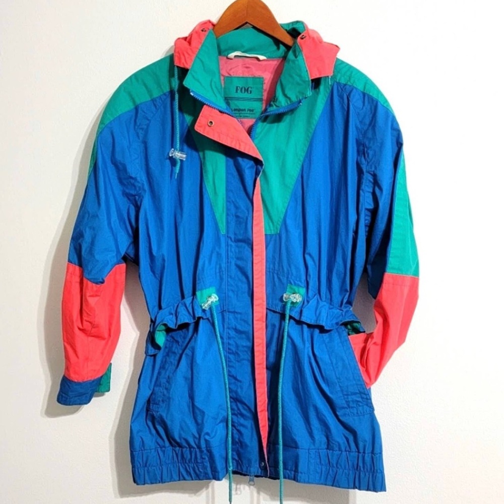 London Fog Vintage 80’s / 90's Anorak Color Block Winter Snow Ski Jacket Medium